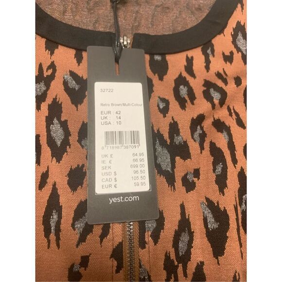 Cheetah Patterned Colorblock Dress - Picture 9 of 13